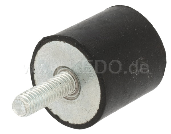 Kedo Rubber Buffer D25x25  M6x17mm Single Male thread (bump stop) | 40904