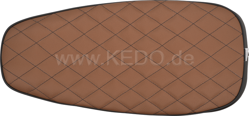 Kedo Comfort Seat Heritage  black / brown top with hand sewn diamond pattern  ready-to-mount  including rear bracket 27153  length 55cm | 40907