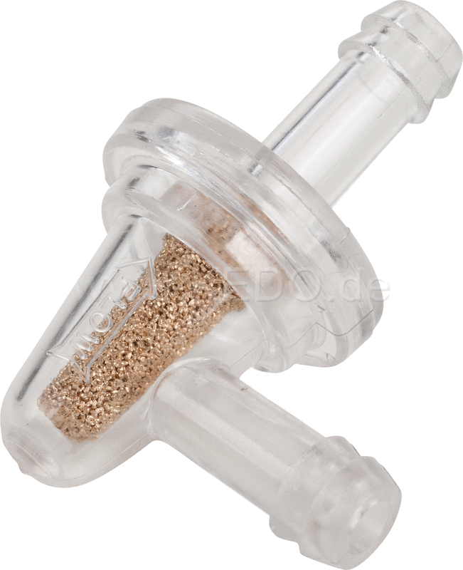 Kedo Mini Fuel Filter with 90 ° angled outlet (sintered filter element)  fits 6mm Fuel Line - Replacement see item 40934 | 40929G