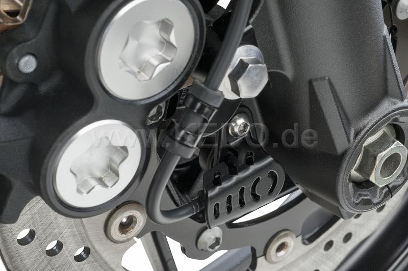 Kedo ABS Sensor Protection Cover Front  stainless steel black coated | 41048