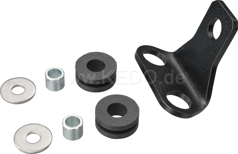 Kedo Head Light Bracket 'Bates' black coated  suitable for Bates Style headlight 41189/41190 | 41191