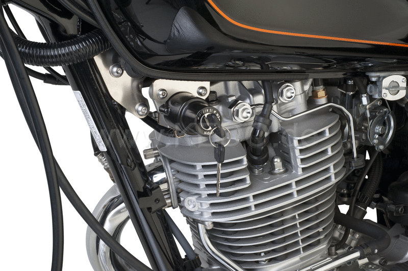 Kedo Main Switch Braket 'Brit Mount'  stainless steel  relocfates the main switch LH below the fuel tank  including mounting material. | 41289