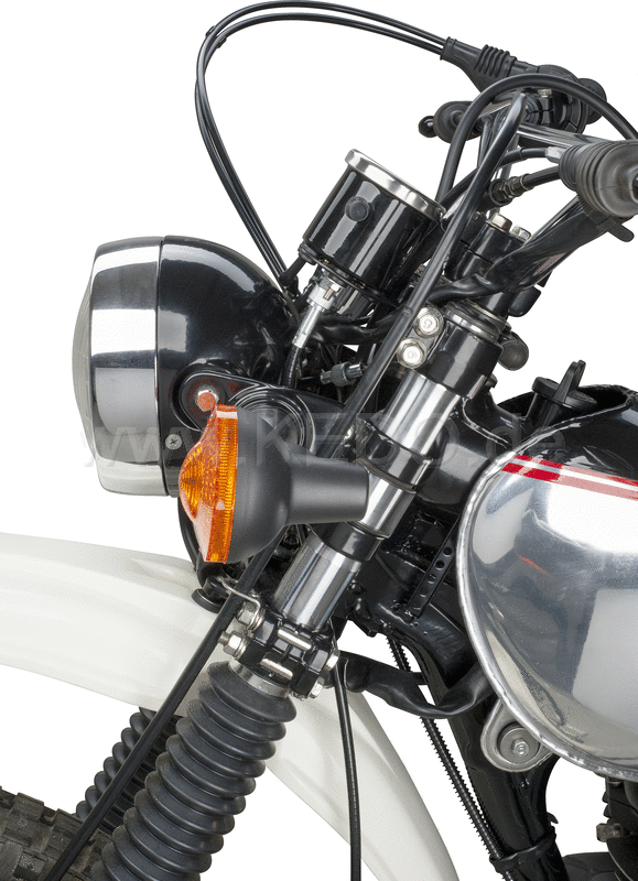 Kedo Speedometer Bracket Stainless Steel  Powdercoated  Suitable for Daytona Mechanica-Speedo # 41287  including four pilot lights  Suitable for 6 + 12V. | 41311
