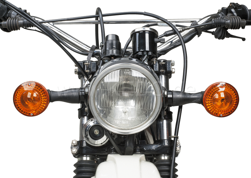 Kedo Speedometer Bracket Stainless Steel  Powdercoated  Suitable for Daytona Mechanica-Speedo # 41287  including four pilot lights  Suitable for 6 + 12V. | 41311