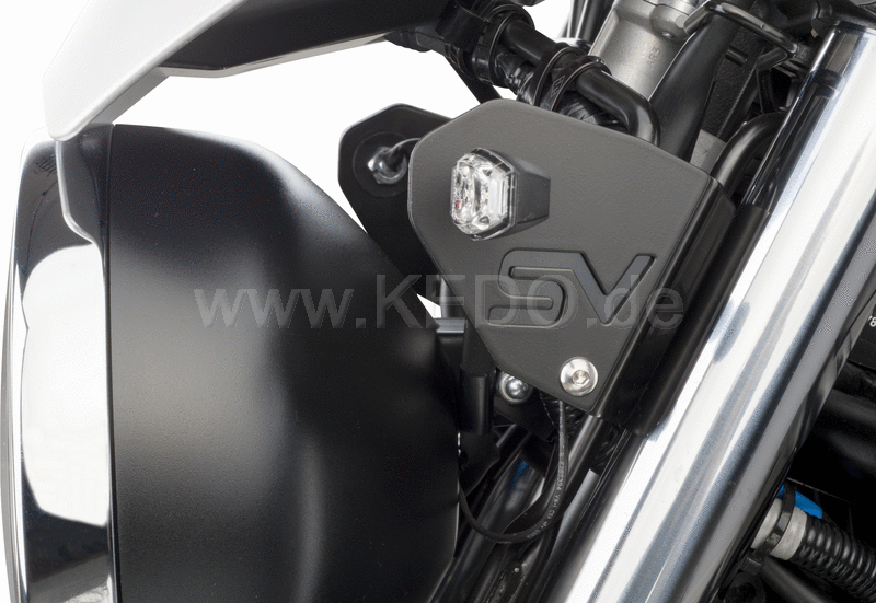Kedo bore adapter for Mini / LED Indicators front  8mm  aluminum black coated  suitable for one pair of indicators | 41396
