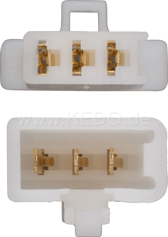 Kedo 3-Pin Connector Housing with snap-in nose incl 2x3 Connector Type 110th | 41525-3
