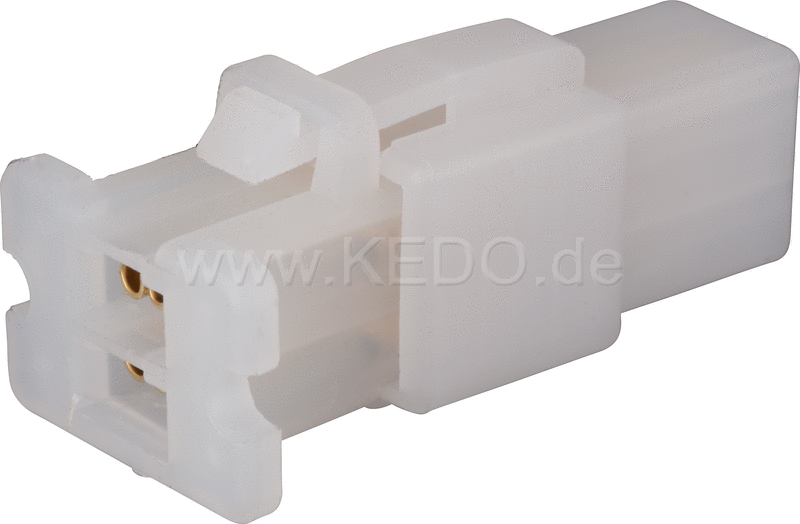 Kedo 2-Pin Connector / Housing-Set with snap-in nose incl 2x2 Connector Type 250th | 41552-2