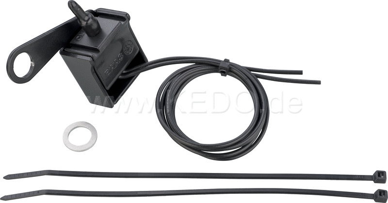 Kedo Switch Unit On / Off  max 3A  aluminum housing black coated  to be mounted on the clutch perch / mirror bracket. | 41659