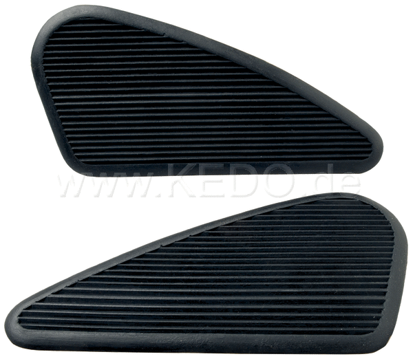 Kedo Classic Tank Pad  1 pair  Kidney-Shaped  Black  Self-Adhesive | 42027