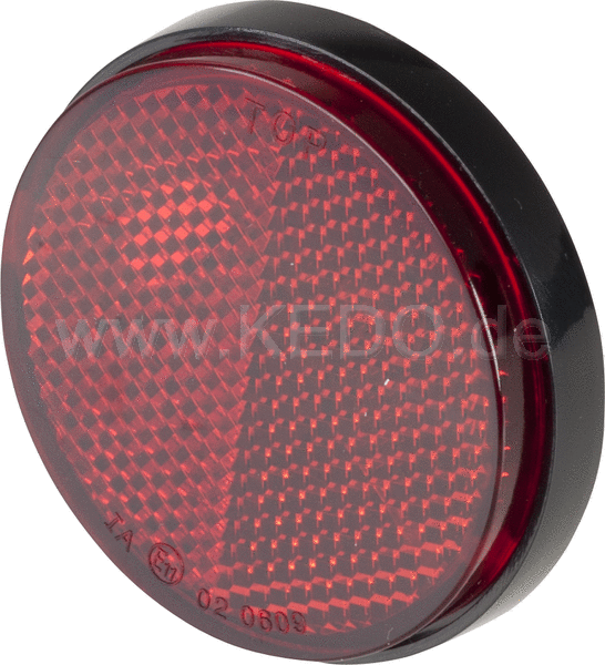 Kedo Replica Rear Reflector  Red  Round  55mm Reflector / 59mm overall  M5 Bolt  E-Approved  OEM reference # 449-85131-01 | 50062