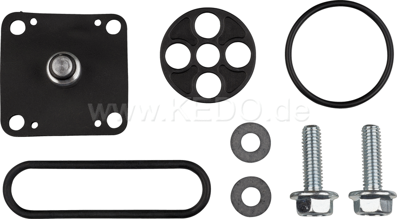 Kedo Fuel petcock Repair Kit  including low pressure diaphragm and screws (suitable for OEM 2J2-24500-01). | 50073