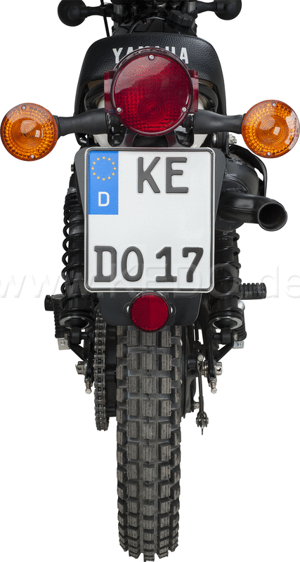 Kedo License Plate Support OEM style  suitable for 'Euro' license plates  3mm aluminum  black  suitable for strut # 50053RP + reflector bracket # 50087 | 50088