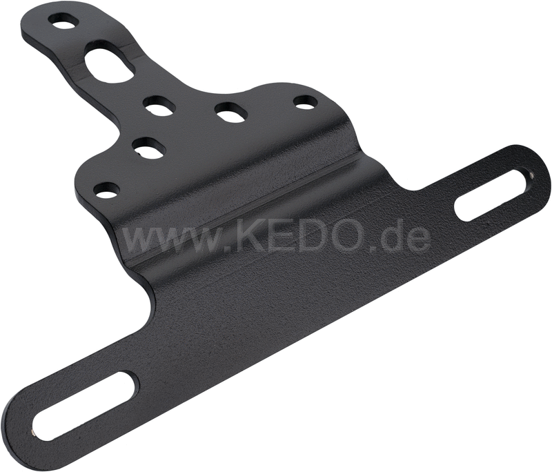 Kedo Mini License Plate Bracket for 'Euro-Size' License Plates  stainless steel  black + mounting material (-> strut item 50095 + 50096/50097 OPTIONALLY) | 50089