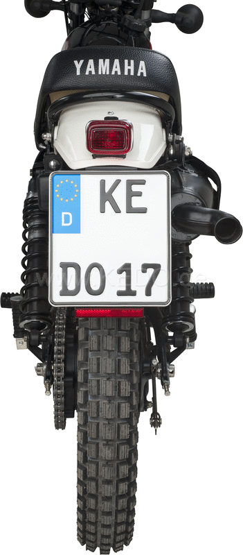 Kedo License Plate Support 180x200mm with Angular Rear Reflector  aluminum  black  incl mounting material  suitable for license plate bracket item 50 089th | 50097