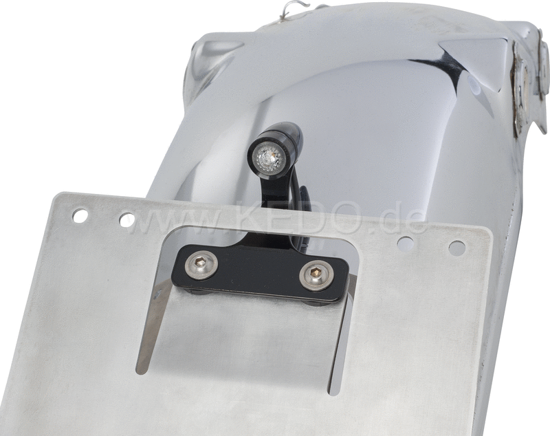 Kedo LED tail light 'Bullit'  black  including black aluminum bracket and mounting material  'E' approved. | 50116S
