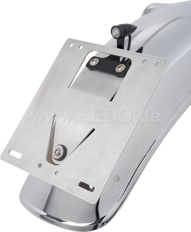 Kedo LED tail light 'Bullit'  black  including black aluminum bracket and mounting material  'E' approved. | 50116S