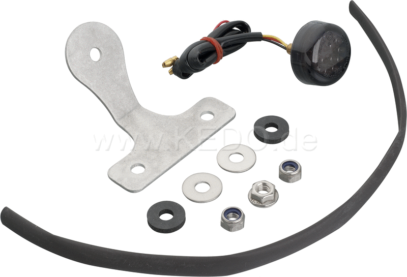 Kedo LED tail light 'DISC'  'E' approved  including aluminum bracket and mounting material. | 50118