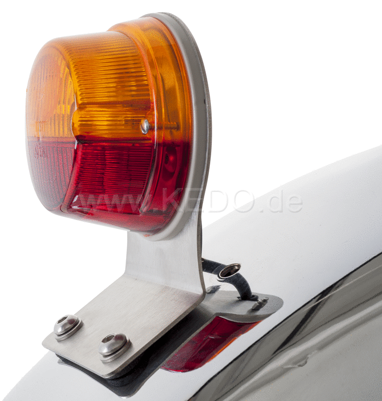 Kedo Hella Classic Taillight with stainless steel bracket  without license plate light  suitable for item 63020 + 63021  TUV with report | 50119CR