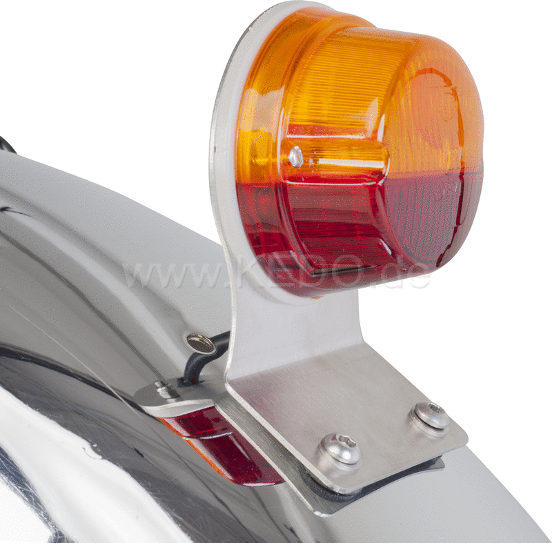 Kedo Hella Classic Taillight with stainless steel bracket  without license plate light  suitable for item 63020 + 63021  TUV with report | 50119CR