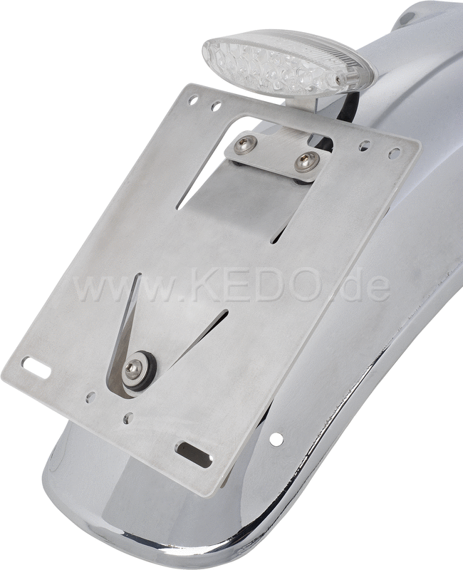 Kedo tail light bracket 'Slim'  suitable for tail light 41495/41433 + 41434 incl mounting material (WITHOUT tail light and license plate bracket). | 50127