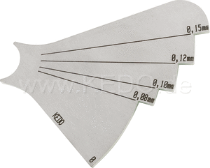Kedo Valve clearance adjustment gauge  adjustment via angular dimension instead of feeler gauge  ideal for flat ball valve lash screws type 50 163th | 50147