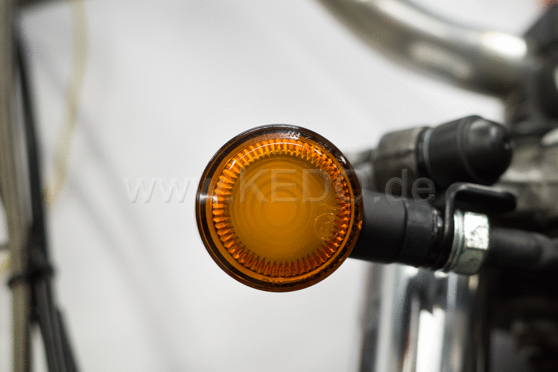Kedo Front Indicator bracket  fork bridge mounting  1 pair  black stainless steel  suitable for indicators with 6-8mm diameter pin | 50169