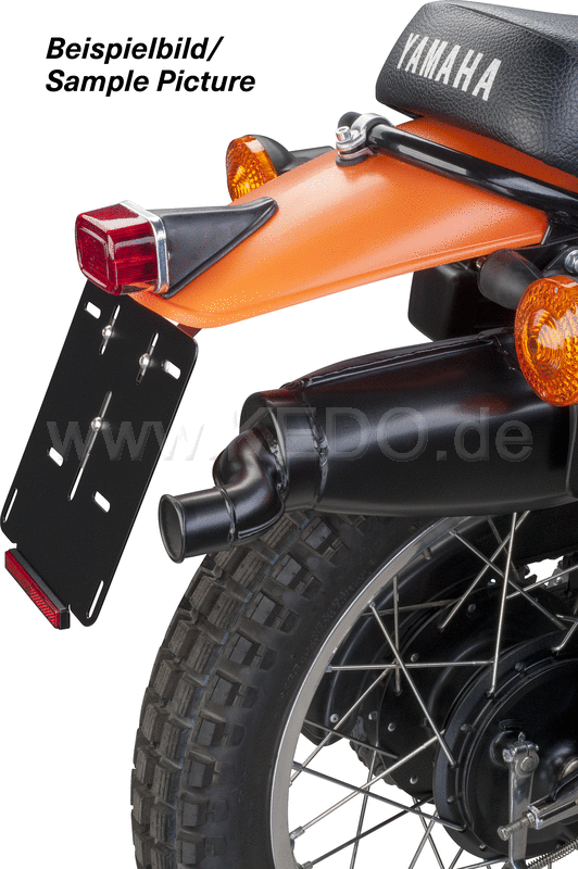 Kedo TT-style Fender conversion  complete incl TT500- 'Comp.. Yellow 'fender  taillight  license plate bracket and INDICATOR (50097 pad recommended) | 50183-CY