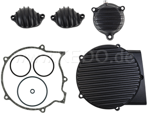 Kedo ViRace CompleteCover set  black (generator cover  oil filter lid  2x Valve Cover  all O-rings / gaskets) | 50215S