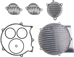Kedo ViRace CompleteCover set  OEM-Style Polished (generator cover  oil filter lid  2x Valve Cover  all O-rings / gaskets) | 50215