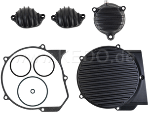 Kedo ViRace CompleteCover set  black (generator cover  oil filter lid  2x Valve Cover  all O-rings / gaskets) | 50216S