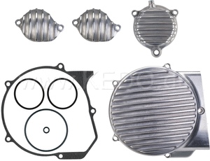 Kedo ViRace CompleteCover set  OEM-Style Polished (generator cover  oil filter lid  2x Valve Cover  all O-rings / gaskets) | 50216