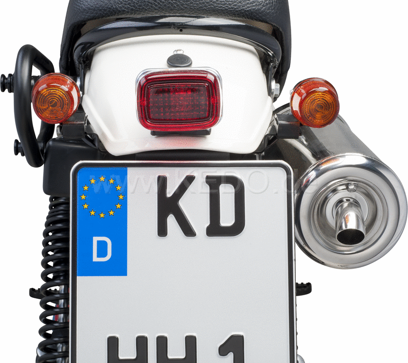Kedo TT Indicator Bracket Rear  offset the indicators below the fender  suitable for indicators item 42019/42020  stainless steel black coated | 50302