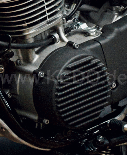 Kedo ViRace' Generator Cover with Cooling Fins  Black Coated | 50603S