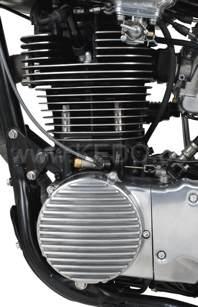 Kedo ViRace' Generator Cover with Cooling Fins  Aluminum  Polished | 50639