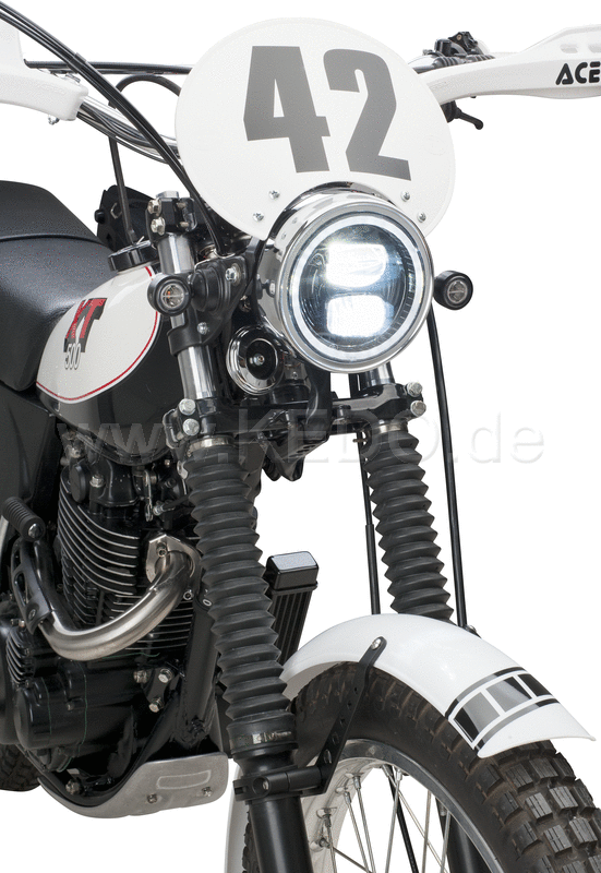 Kedo LED Headlight insert 12V DC with high / low beam and parking light  H4 connection  e-approved  operation only on 12V AC voltage conversions WITHOUT | 50768
