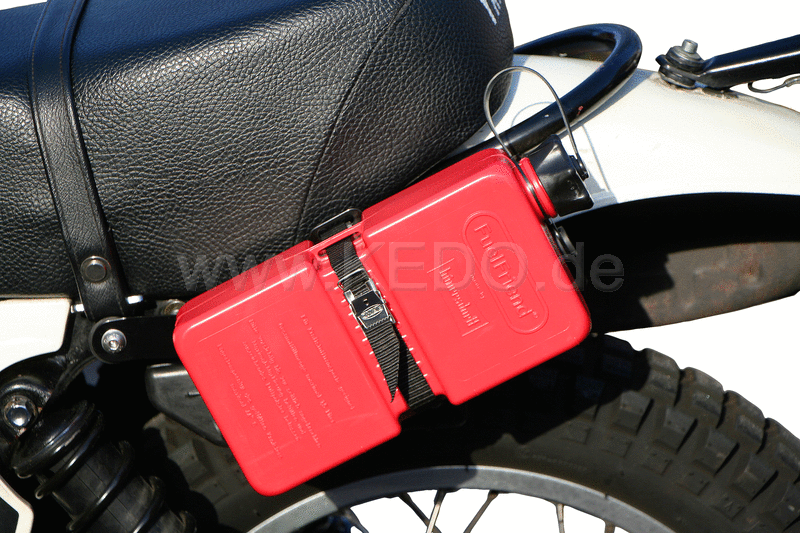 Kedo rack for spare jerrycan  stainless steel black powder coated  including mounting material  WITHOUT jerrycan (Bag 50072R can be mounted OPTIONALLY). | 60030