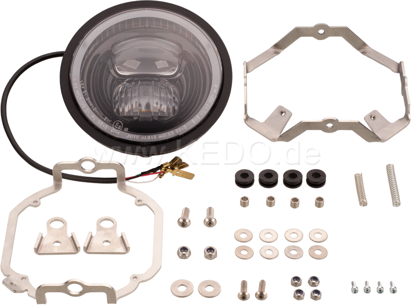 Kedo LED Headlight insert  complete  for OEM lamp housing  original lamp ring is taken over  e-approved  setting options as original | 60349-3
