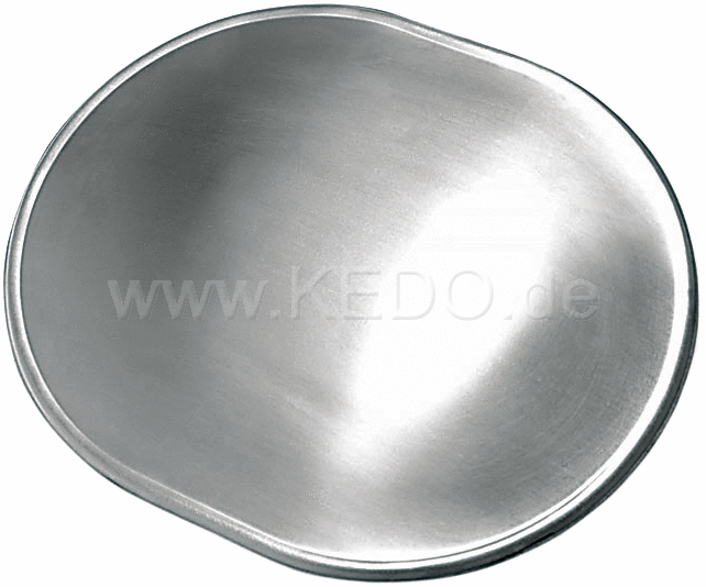 Kedo Front approx Number Plate  aluminum  oval  Domed with Beading  1 Piece  Size. 290x240mm | 60409