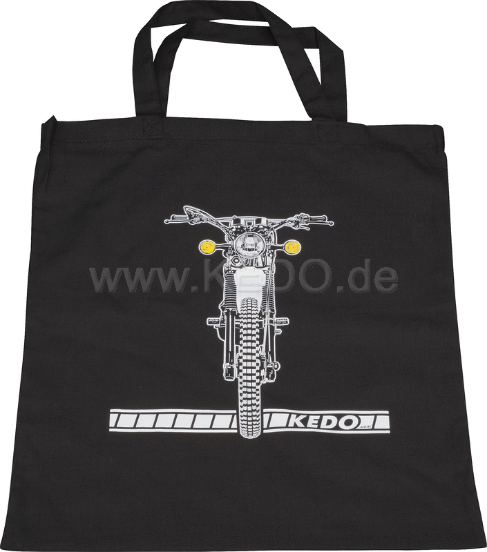 Kedo Shopping Bag Black  print XT500  dim. approx. 38x42cm  100% cotton (two-color screen print) | 60701