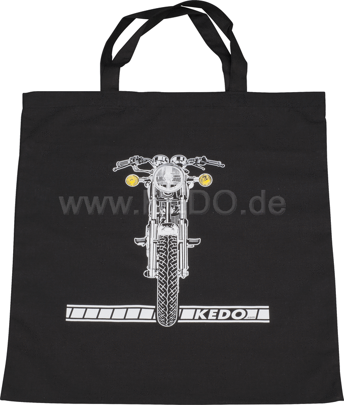 Kedo Bag black  SR500 motif  dim. approximately 38x42cm  100% cotton (two-color screen printing) | 60702