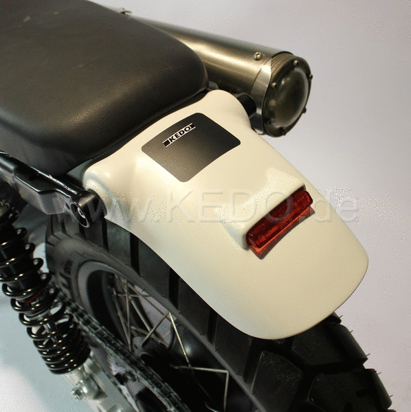 Kedo JvB-moto 'D-Track' Rear Fender  GRP unpainted / undrilled  including Tail Light  Without License Plate Bracket. | 62002