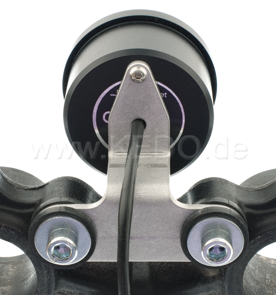 Kedo Mounting Bracket for Motogadget 'Motoscope Tiny' Speedometer (instead of main switch at upper SR-yoke  suitable for speedometer 40354 until d.o.p. 2015) | 62005