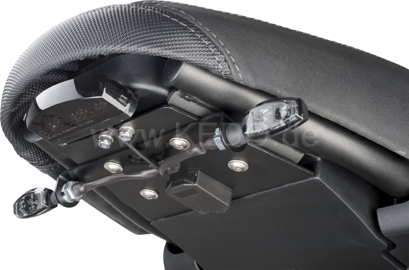 Kedo fenderless' Tail conversion  cover plate aluminum coated  recommended for conversion to swingarm license plate item 62028 | 62032