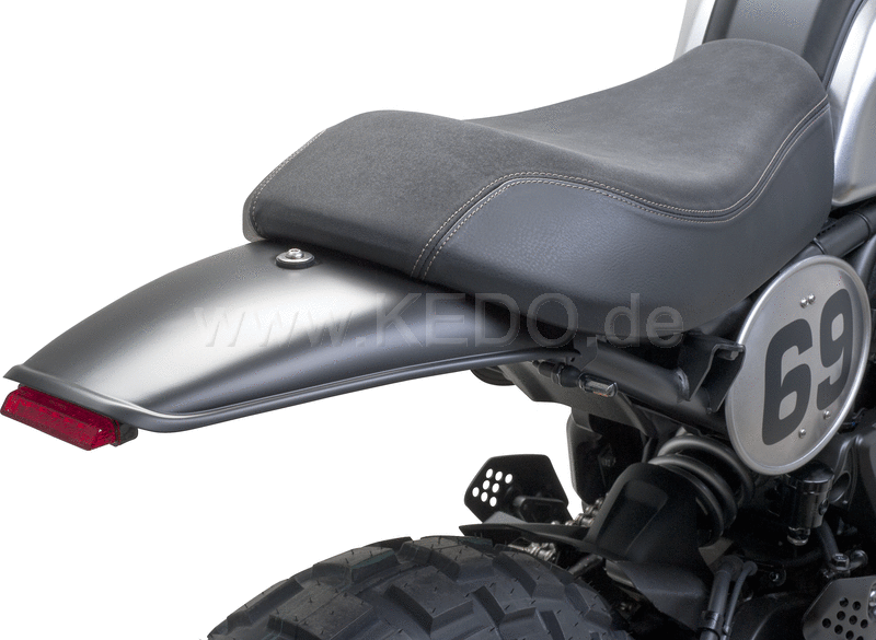 Kedo TT-Style Rear Conversion  fender plastic through black-dyed  mounting material incl complete LED taillight  lens smoke  e-approved | 62034-YB-B