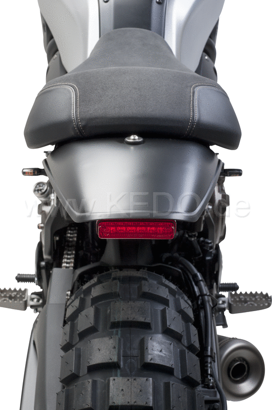 Kedo TT-Style Rear Conversion  fender plastic through black-dyed  mounting material incl complete LED taillight  lens smoke  e-approved | 62034-YB-B