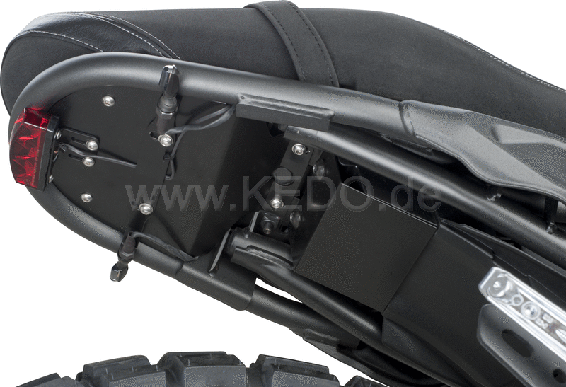 Kedo fenderless Rear Section  cover plate aluminum coated  recommended for conversion to swingarm license plate bracket item 62026 | 62037