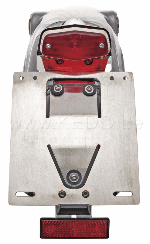 Kedo License Plate Bracket aluminum  incl Mounting material  vibration-proof  Extendable (width 18 cm  height 19.5 cm) | 63020