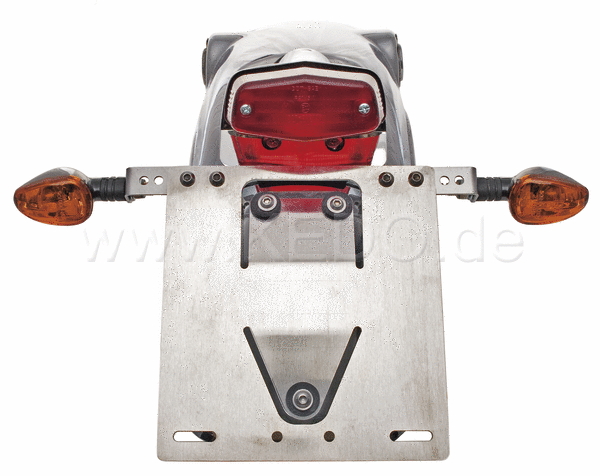 Kedo License Plate Bracket aluminum  incl Mounting material  vibration-proof  Extendable (width 18 cm  height 19.5 cm) | 63020