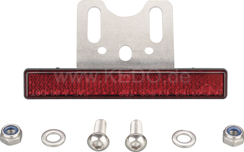 Kedo Reflector Mounting Bracket  aluminum  fits bracket 63020 (can be equipped with number plate lamp 41406) | 63021