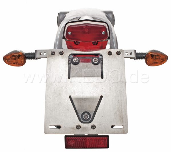 Kedo Reflector Mounting Bracket  aluminum  fits bracket 63020 (can be equipped with number plate lamp 41406) | 63021
